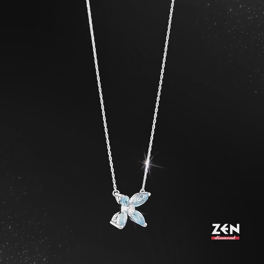 0.62 ct. Blue Topaz Necklace