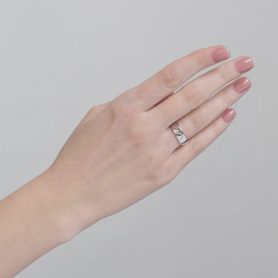 0.05 ct. Modern Wedding Ring for Women