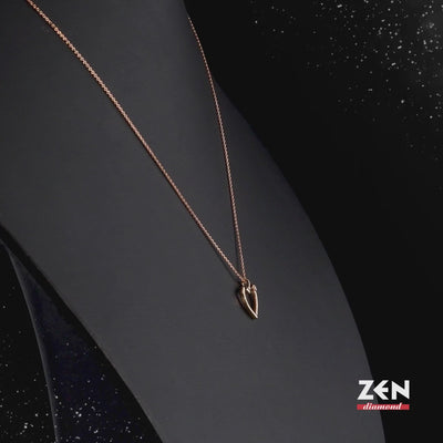 0.01 ct. Heart Diamond Necklace