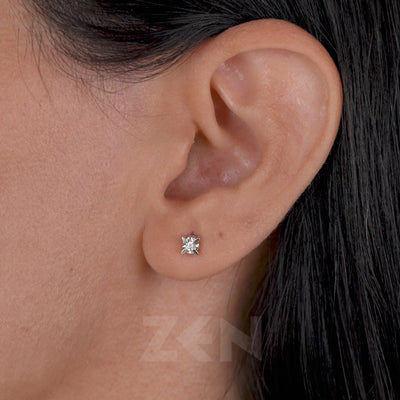 0.08 ct. Solitaire Diamond Stud Earrings