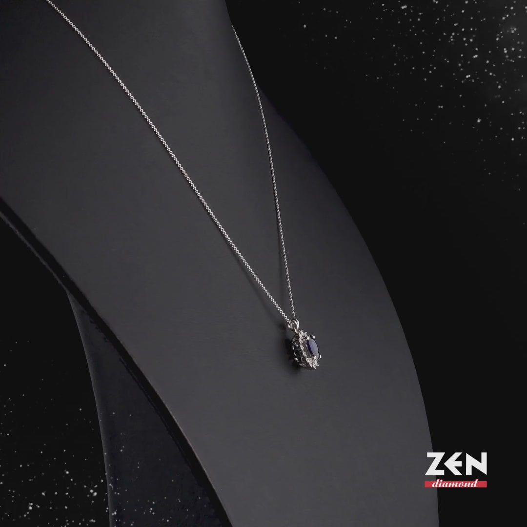0.67 ct. Saphir Halskette
