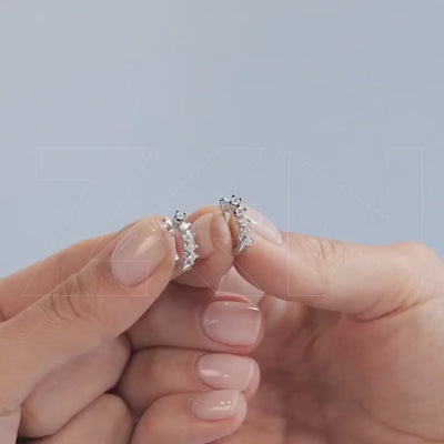 0.30 ct. Five Stones Diamond Earrings