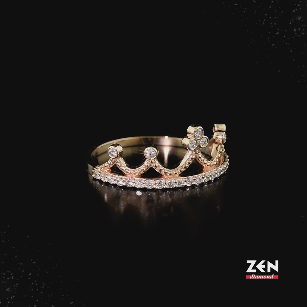 0.23 ct. Krone Diamantring