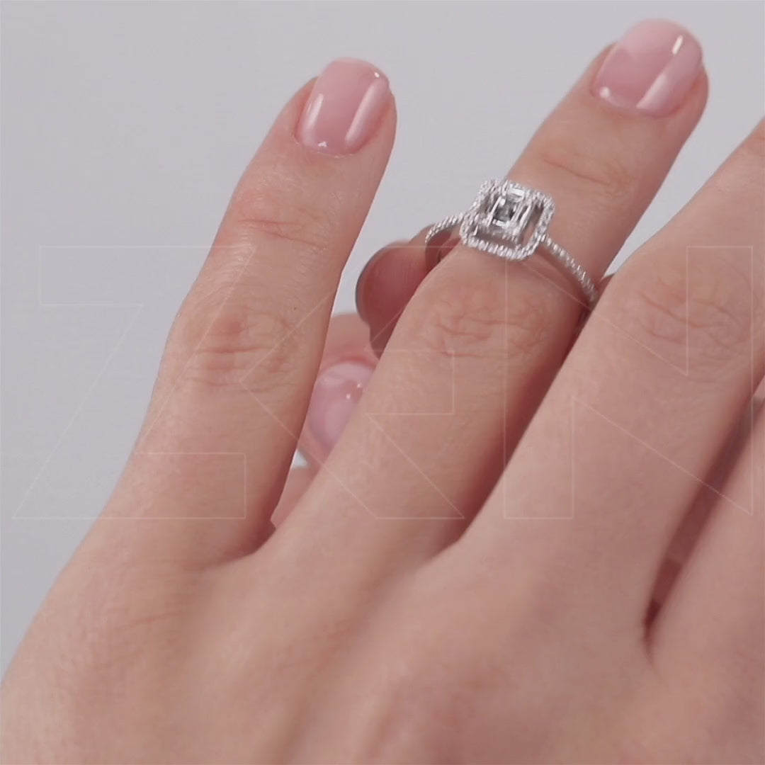 0.38 ct. Baguette Diamantring
