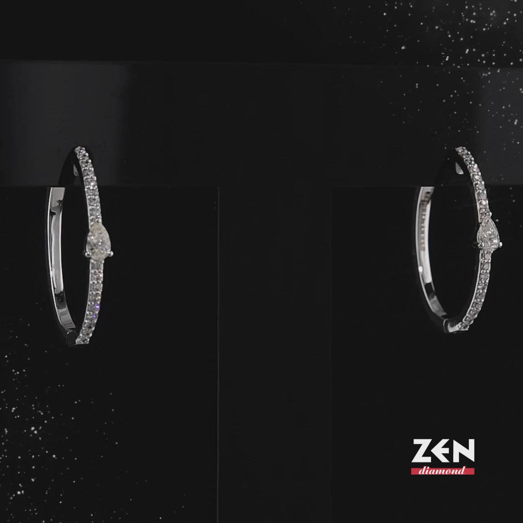 0.51 ct. Creolen Diamant Ohrringe