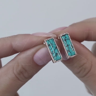 4.27 ct. Turquoise Earrings