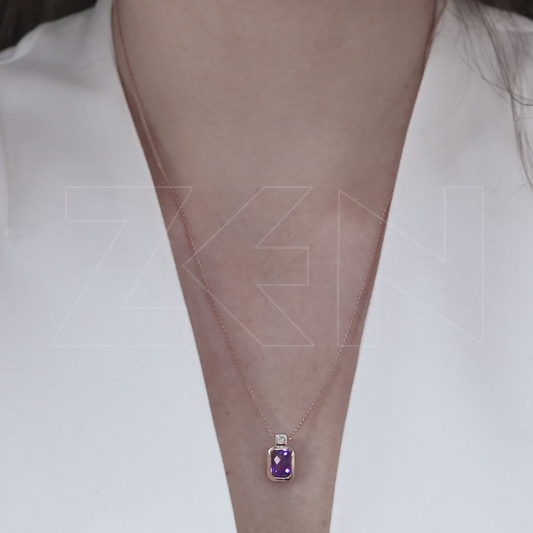 1.27 ct. Amethyst Halskette