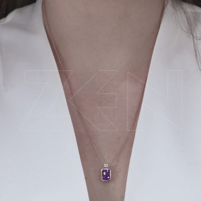 1.27 ct. Amethyst Halskette