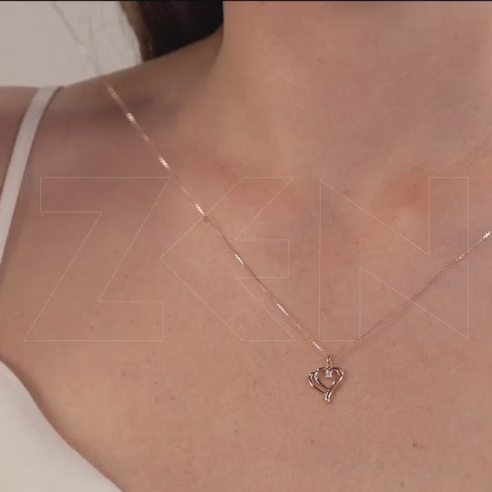 0.03 ct. Herz Diamant Halskette