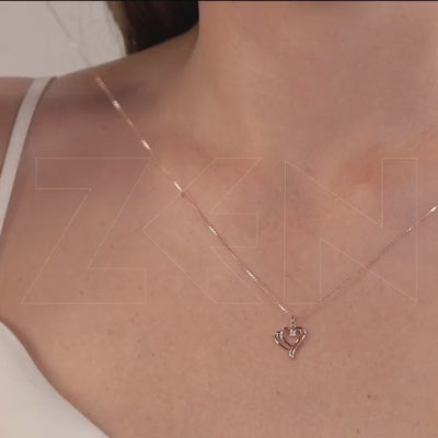0.03 ct. Herz Diamant Halskette