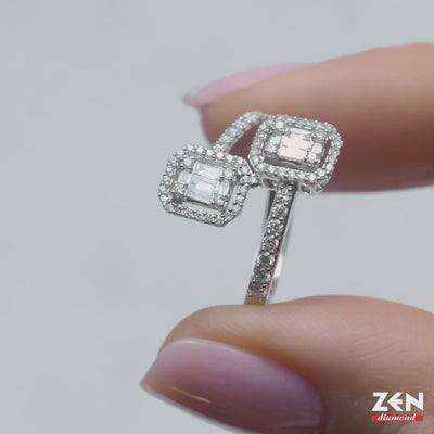 0.55 ct. Baguette Diamantring