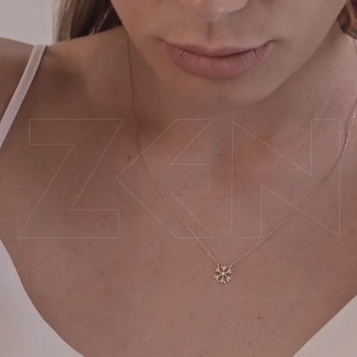 0.02 ct. Snowflake Necklace