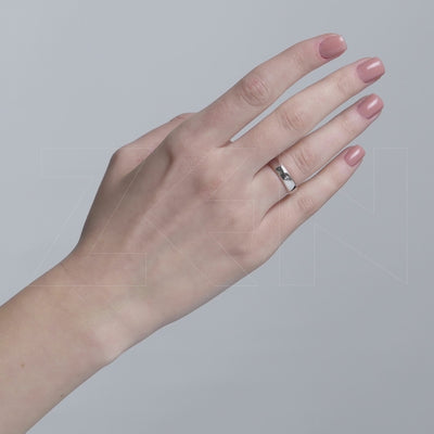 0.03 ct. Moderner Ehering für Damen