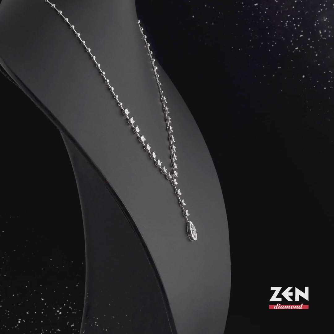 0.21 ct. Baguette Diamant Halskette
