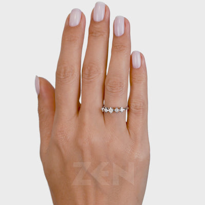 0.50 ct. Fünfstein Diamantring
