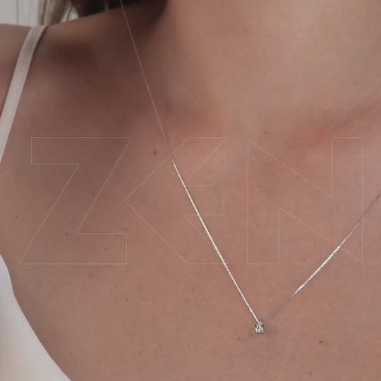 0.08 ct. Solitaire Diamond Necklace