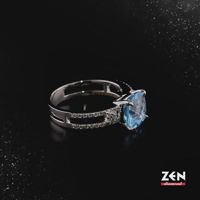 2.53 ct. Blue Topaz Ring