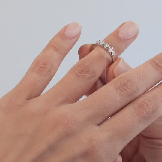 0.20 ct. Fünfstein Diamantring