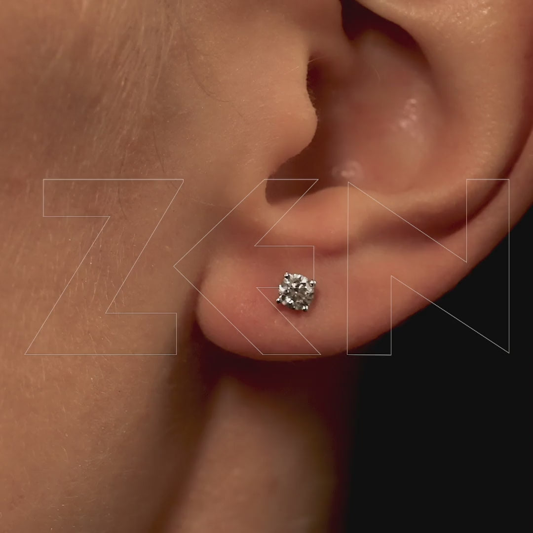0.40 ct. Solitaire Diamond Stud Earrings