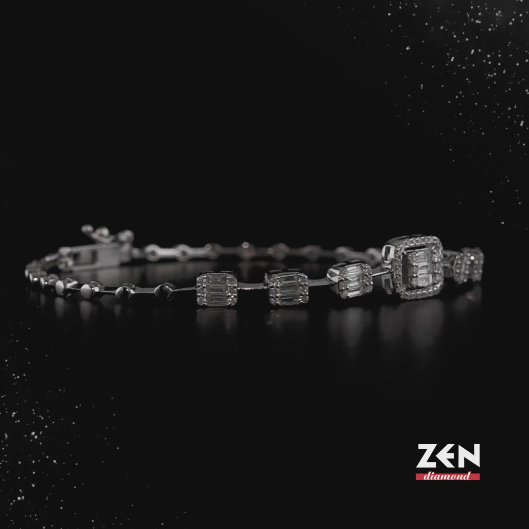 0.80 ct. Baguette Diamantarmband