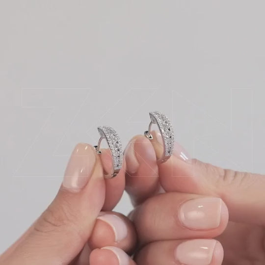 0.79 ct. Creolen Diamant Ohrringe