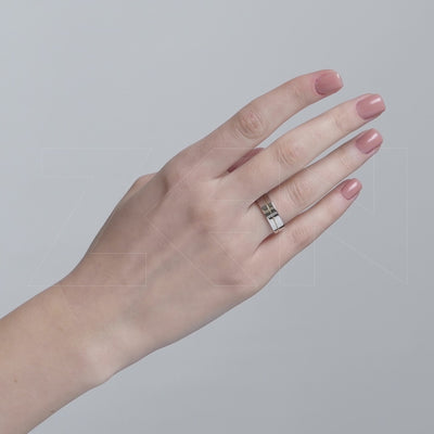 0.03 ct. Moderner Ehering fur Damen