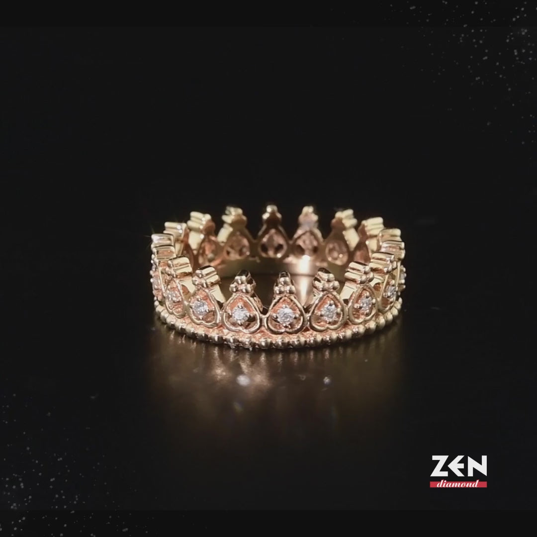 0.17 ct. Krone Diamantring