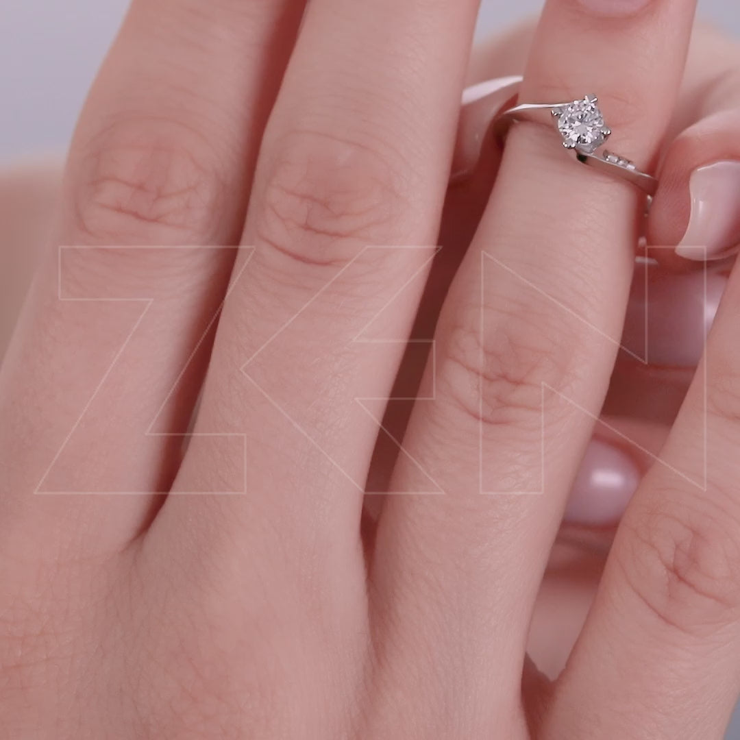 0.31 ct. Solitär Diamant Verlobungsring