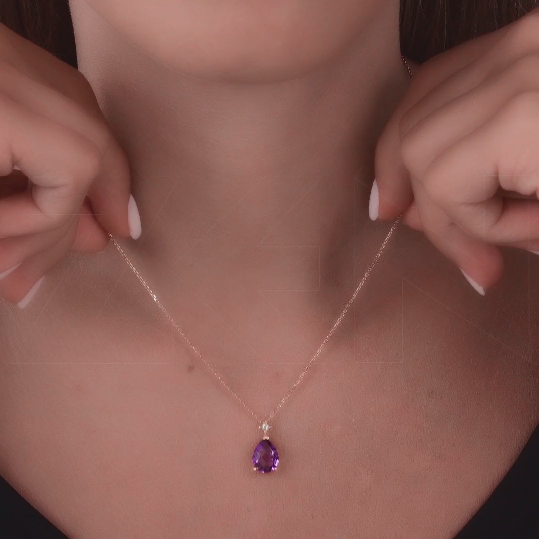 1.66 ct. Amethyst Halskette