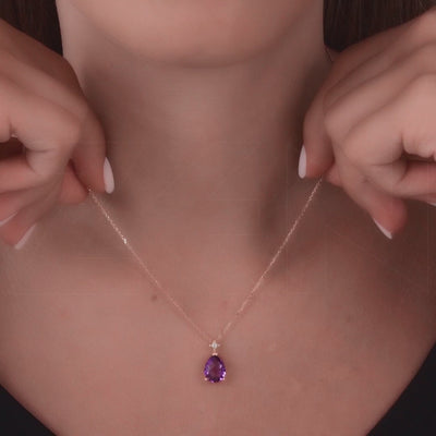 1.66 ct. Amethyst Halskette