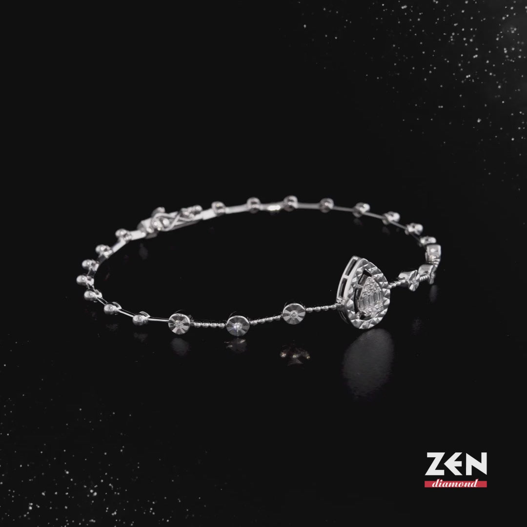 0.16 ct. Baguette Diamantarmband