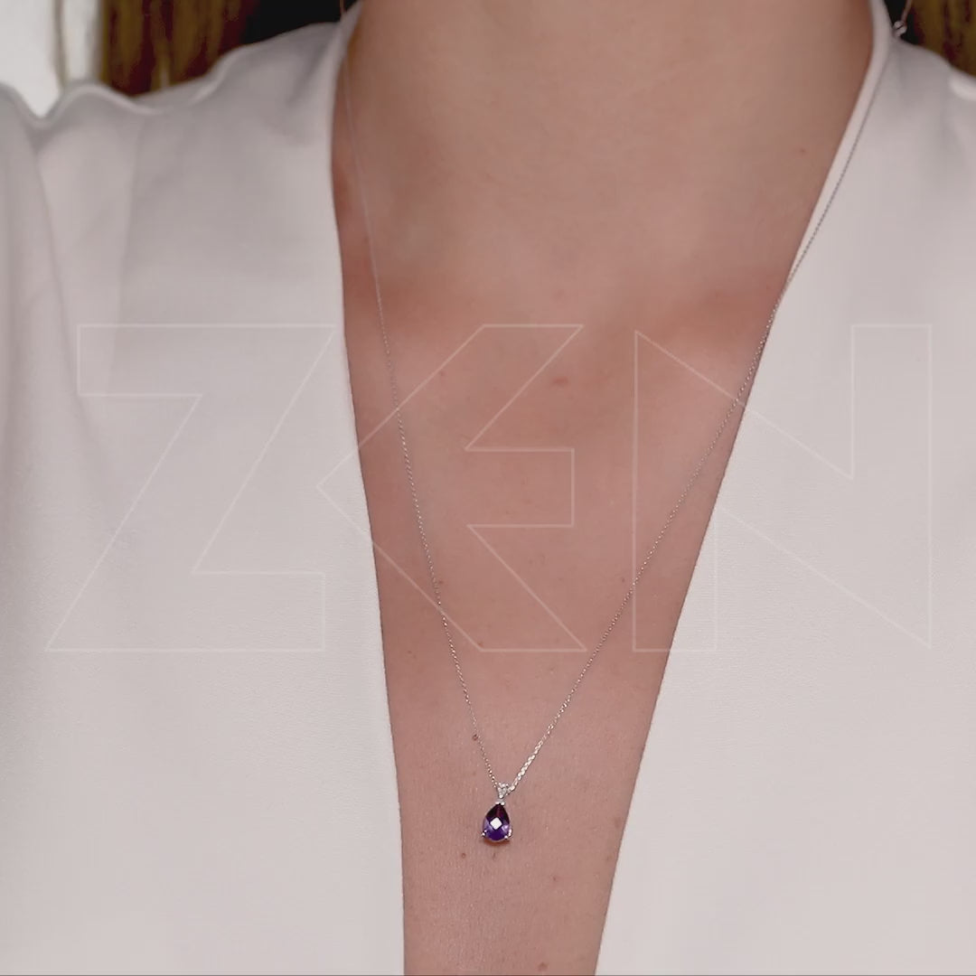 0.63 ct. Amethyst Halskette