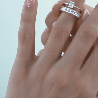 0.86 ct. Baguette Diamantring