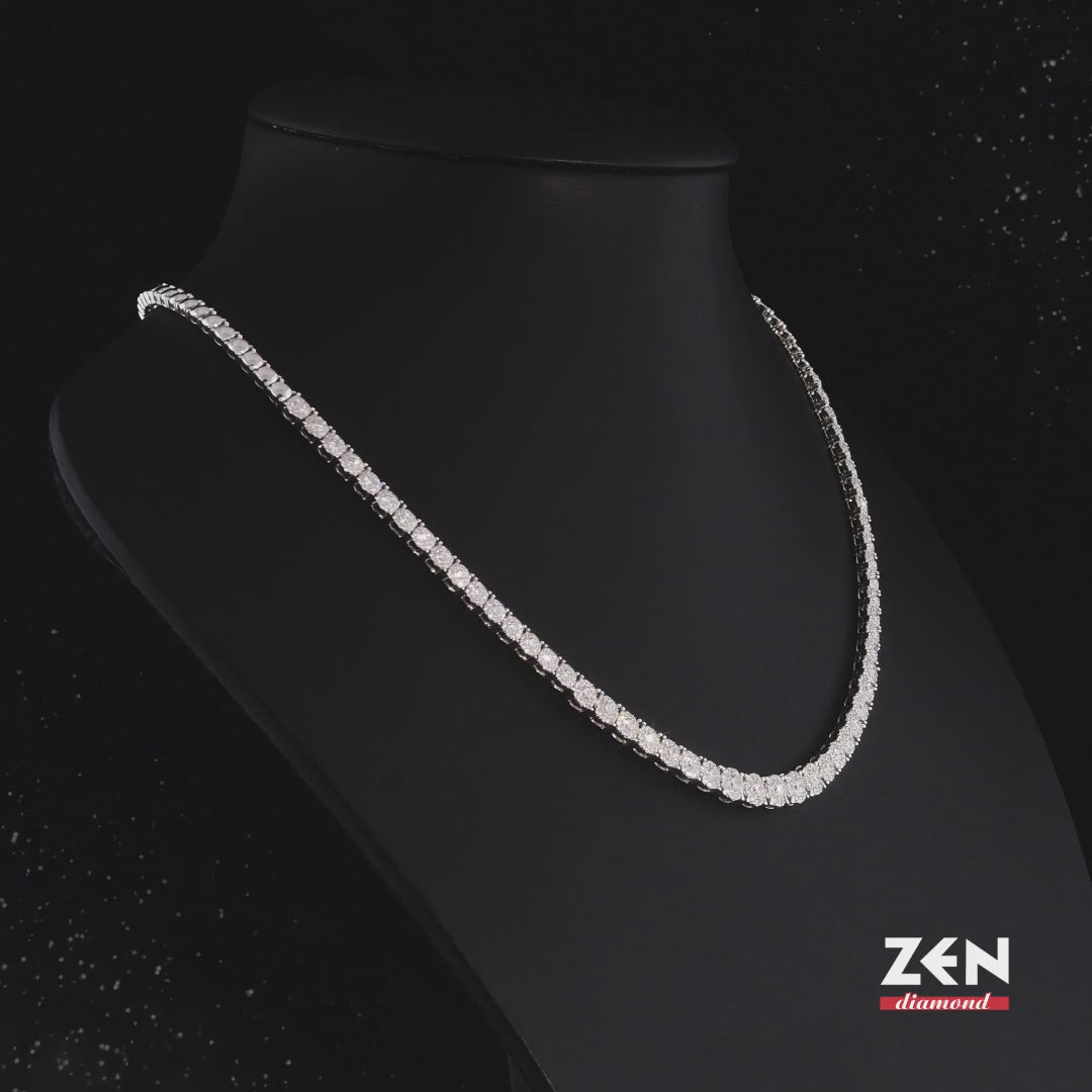 3.84 ct. Tennis Diamant Halskette