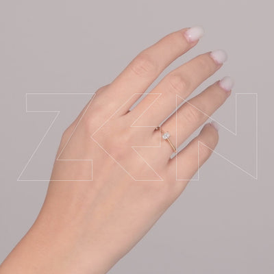 0.19 ct. Ovaler Diamant Verlobungsring