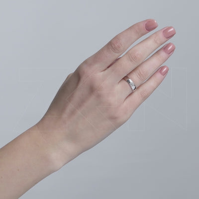0.04 ct. Moderner Ehering fur Damen