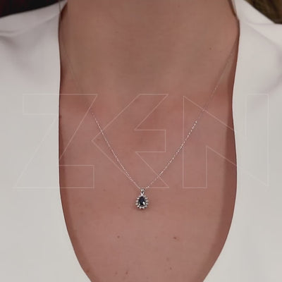 0.27 ct. Saphir Halskette