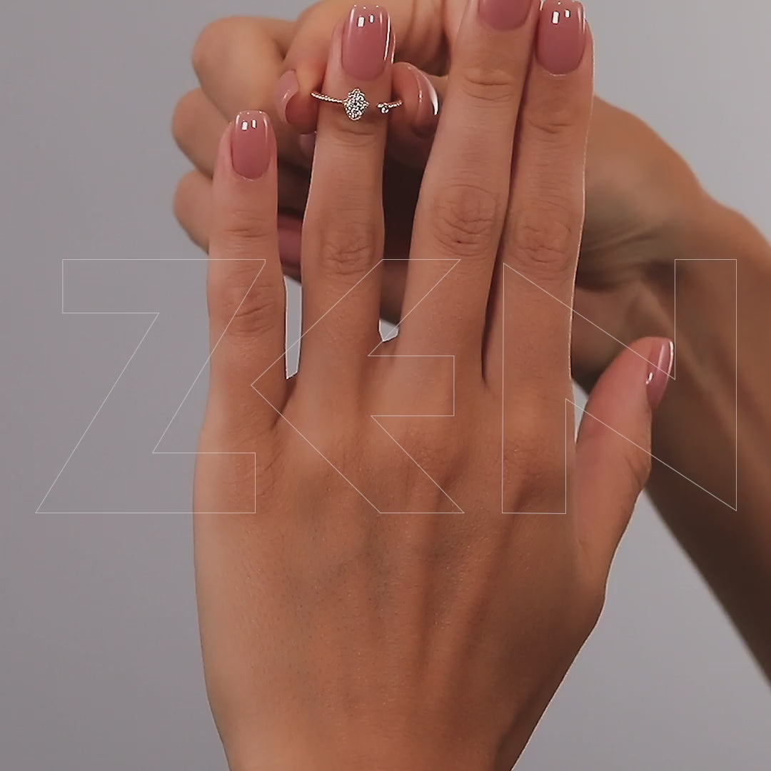 0.07 ct. Fatimas Hand Diamantring