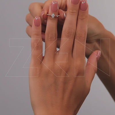 0.07 ct. Fatimas Hand Diamantring