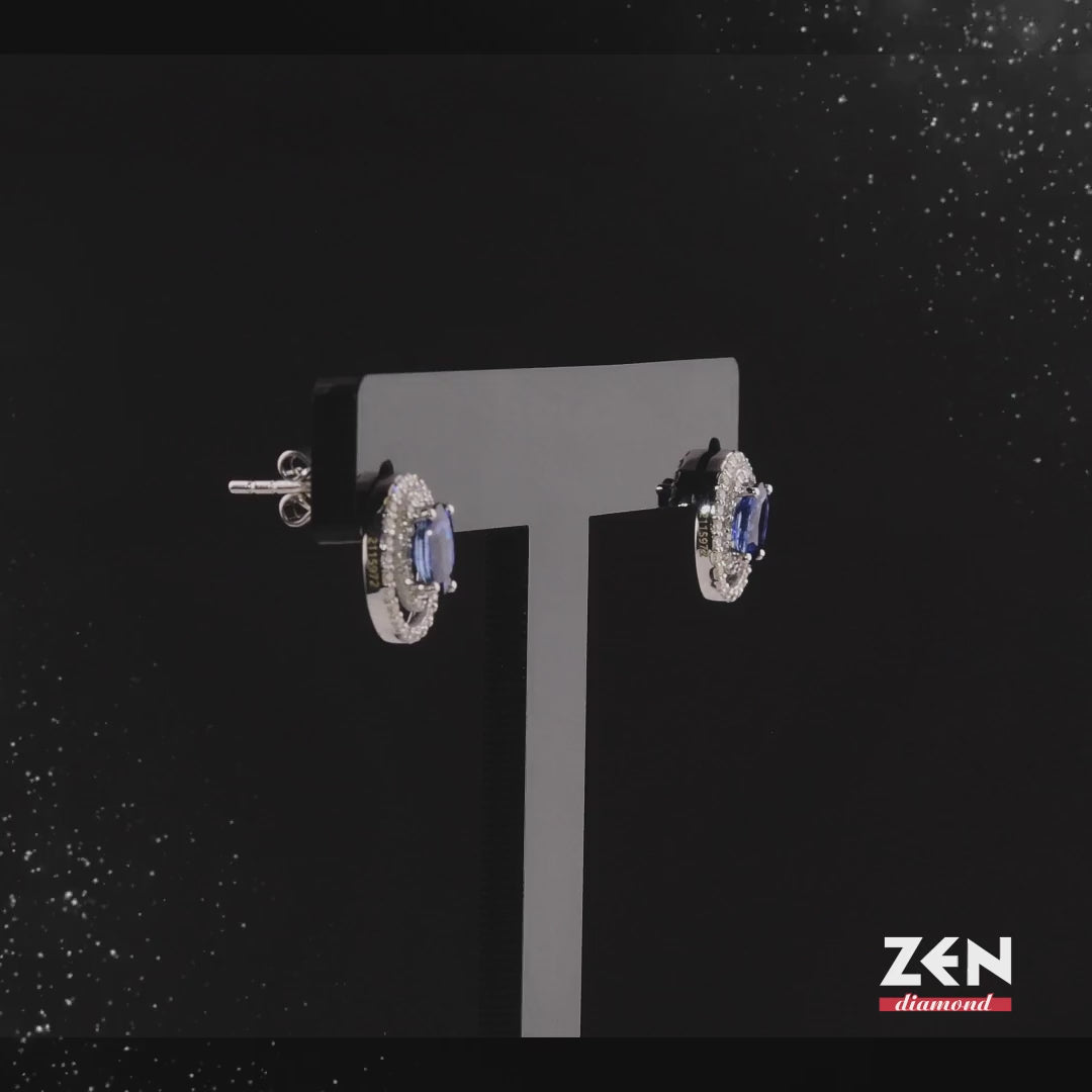 1.33 ct. Saphir Ohrstecker