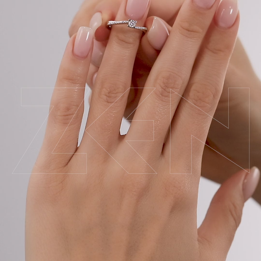 0.20 ct. Seitenstein Diamant Verlobungsring