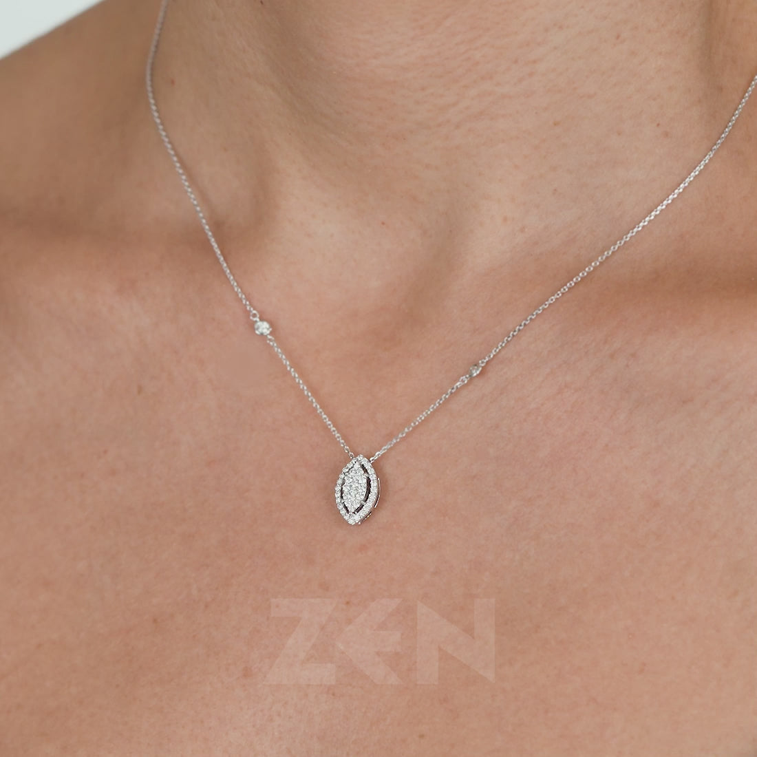 0.42 ct. Design Diamant Halskette