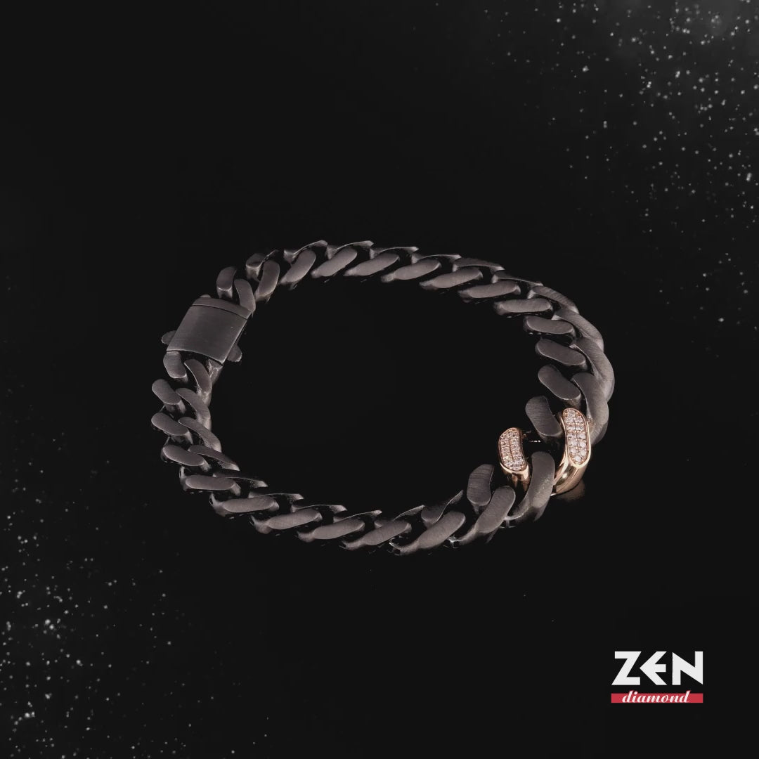 0.25 ct. Men Silver Diamond Bracelet