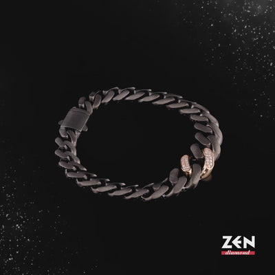 0.25 ct. Men Silver Diamond Bracelet