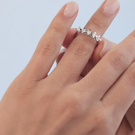 0.40 ct. Fünfstein Diamantring
