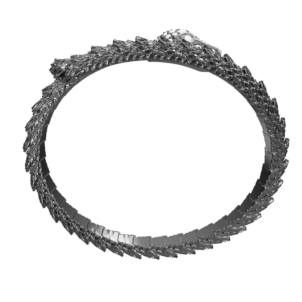 1.96 ct. Men Silver Diamond Bracelet