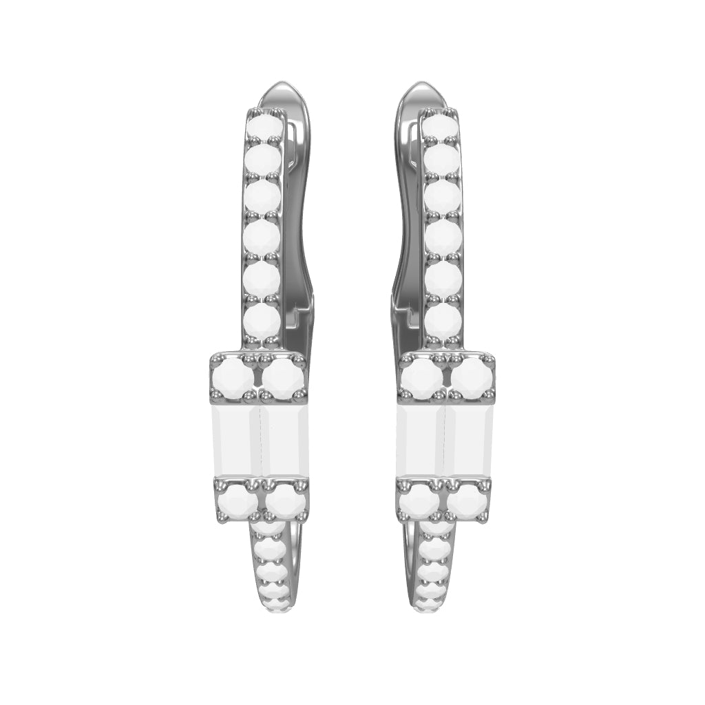 0.43 ct. Baguette Diamant Ohrringe