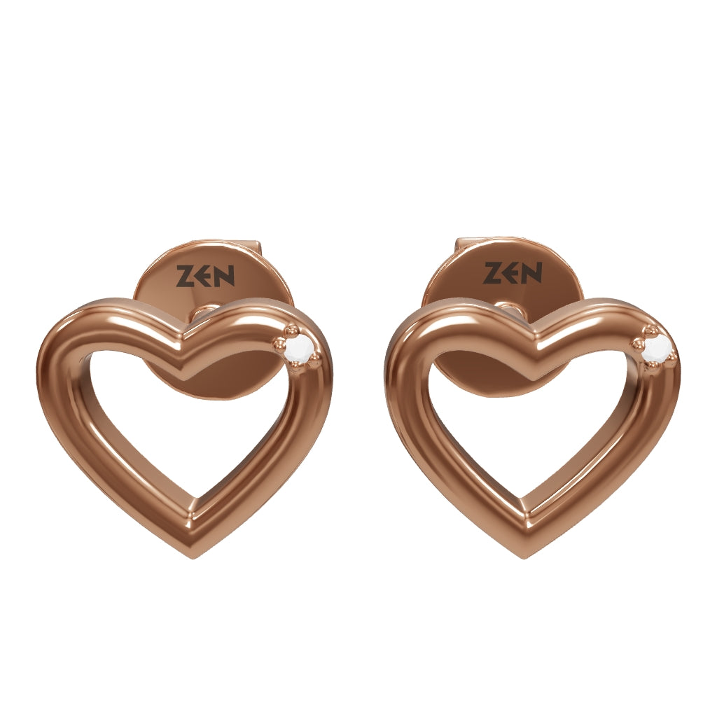 0.01 ct. Herz Diamant Ohrstecker