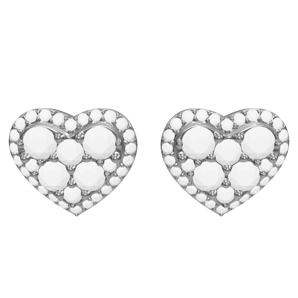 1.64 ct. Heart Diamond Earrings