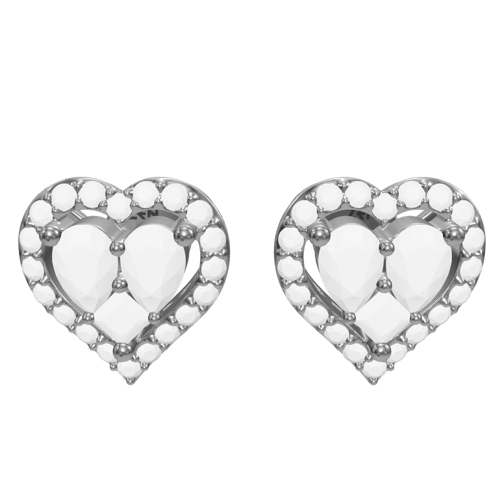 0.98 ct. Heart Diamond Earrings